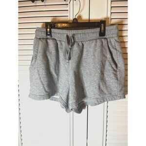 Colsie Women's Fleece Lounge Pull On Shorts Gray